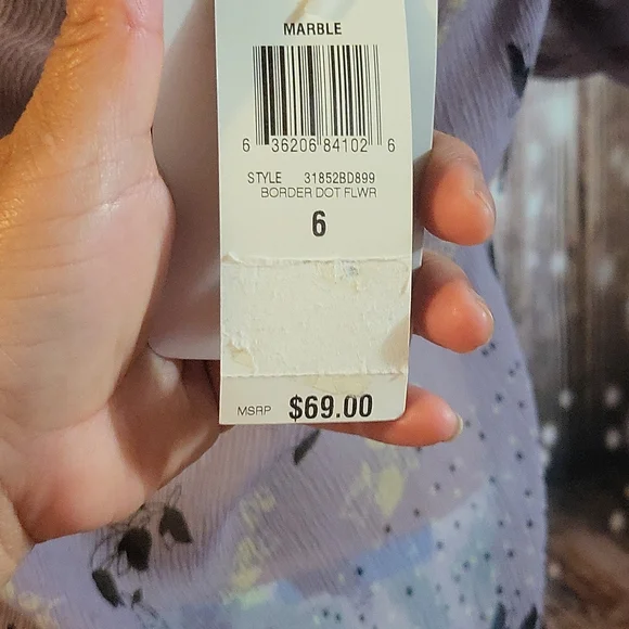 I.N.C Women's 100% Pure Silk Floral Long Sleeve Blouse Size 6 - Picture 10 of 11